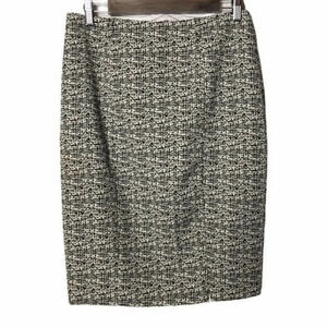 Black Halo Cream & Black Printed Knee Length Pencil Skirt 10